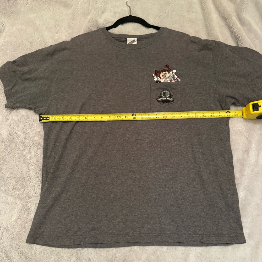 Warner‎ Bros Taz Bowling Shirt XL 1999 Looney Tunes Pocket Tee Vintage - Picture 5 of 10